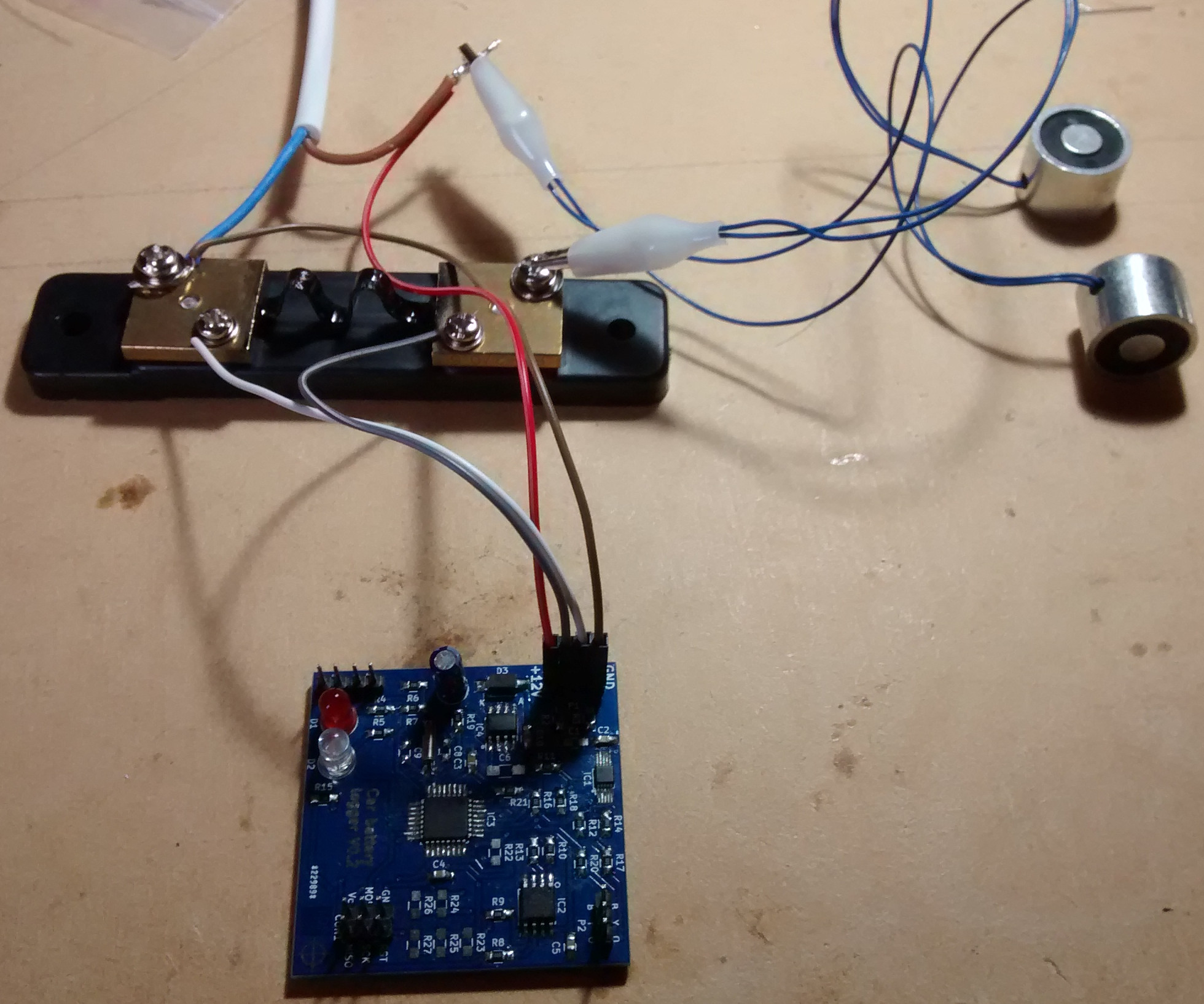 Measuring electromagnets test setup