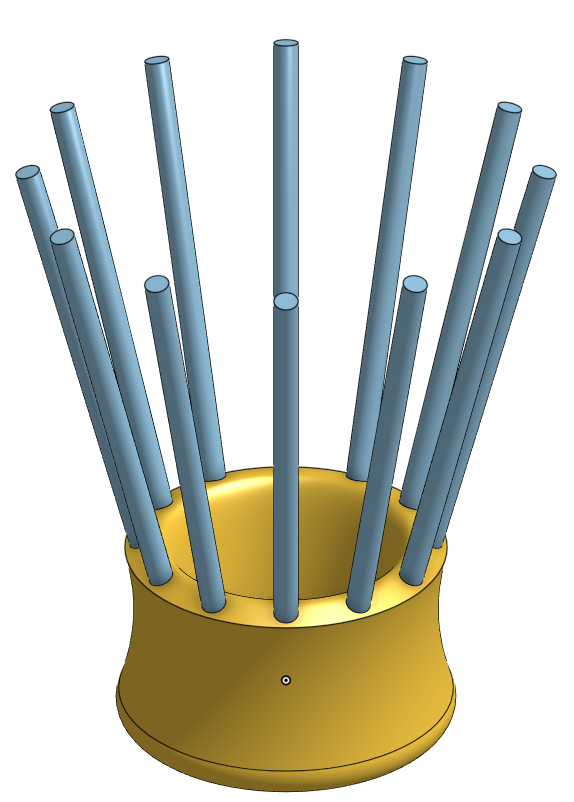 Holder in CAD with tips