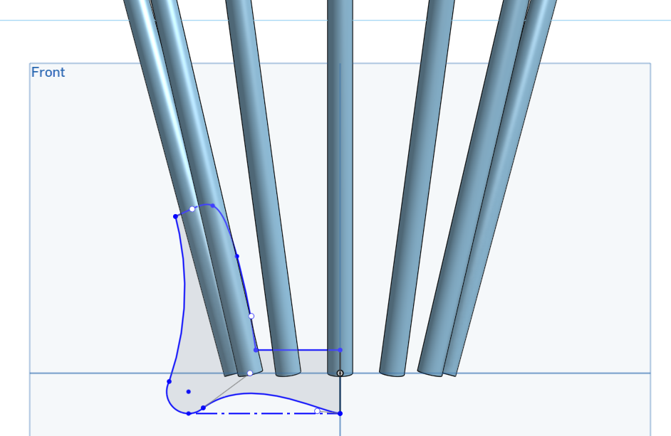 Profile of holder in CAD